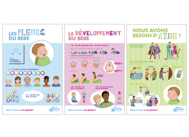 illustration scientifique sensibilisation le bébé secoué
